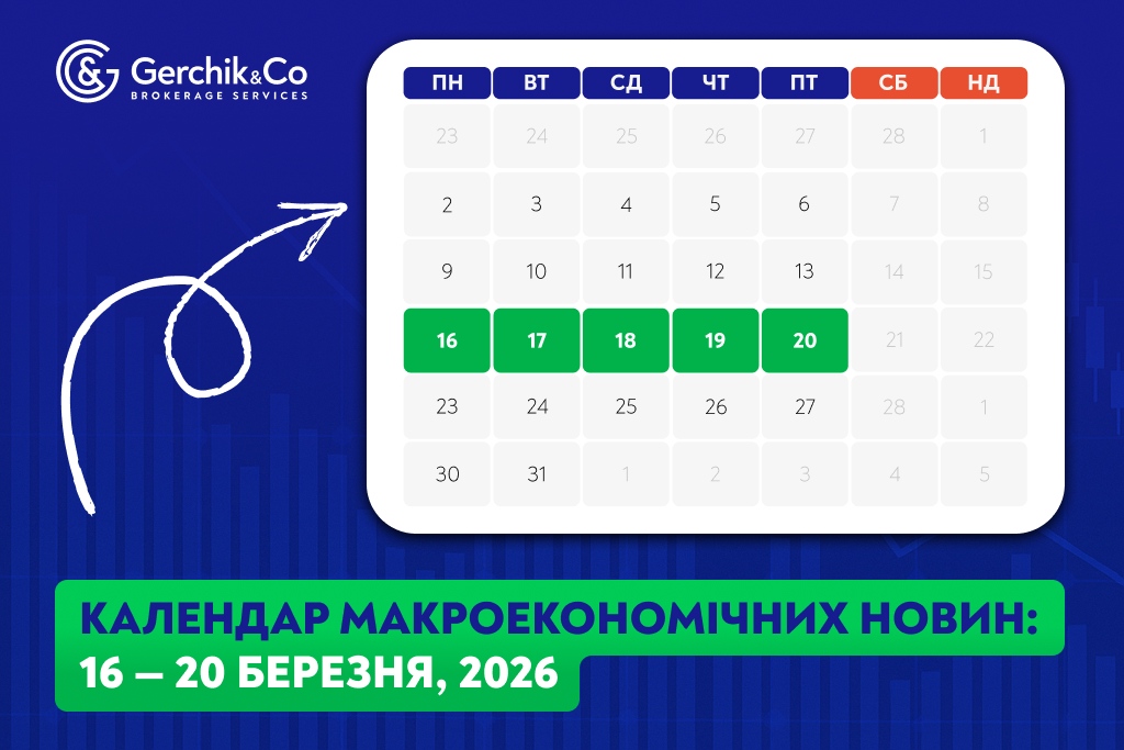 Макроекономічний календар на 16 — 20 березня 2026 року