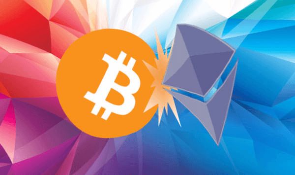 Криптовалюта Ethereum отбирает позиции у Bitcoin